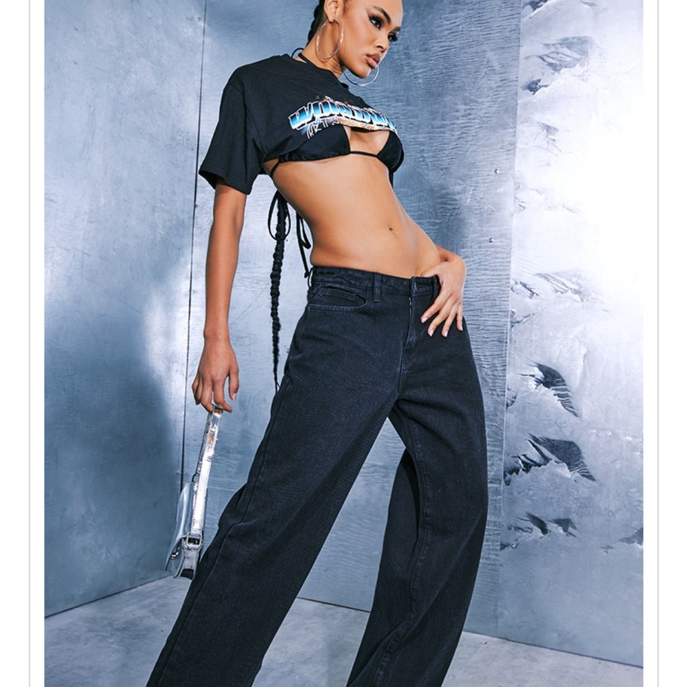 PLT Black Wide Leg Pants
